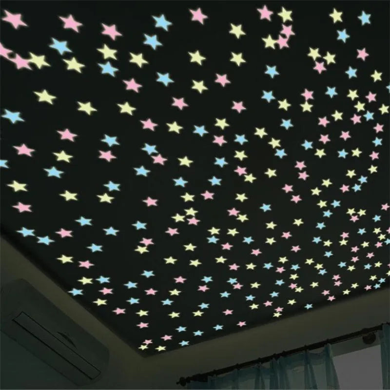 3D Glow-in-the-Dark Star Stickers 50pcs