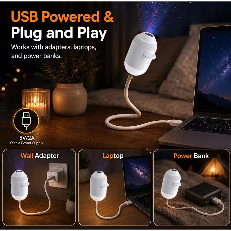 USB Car Starry Sky Projector