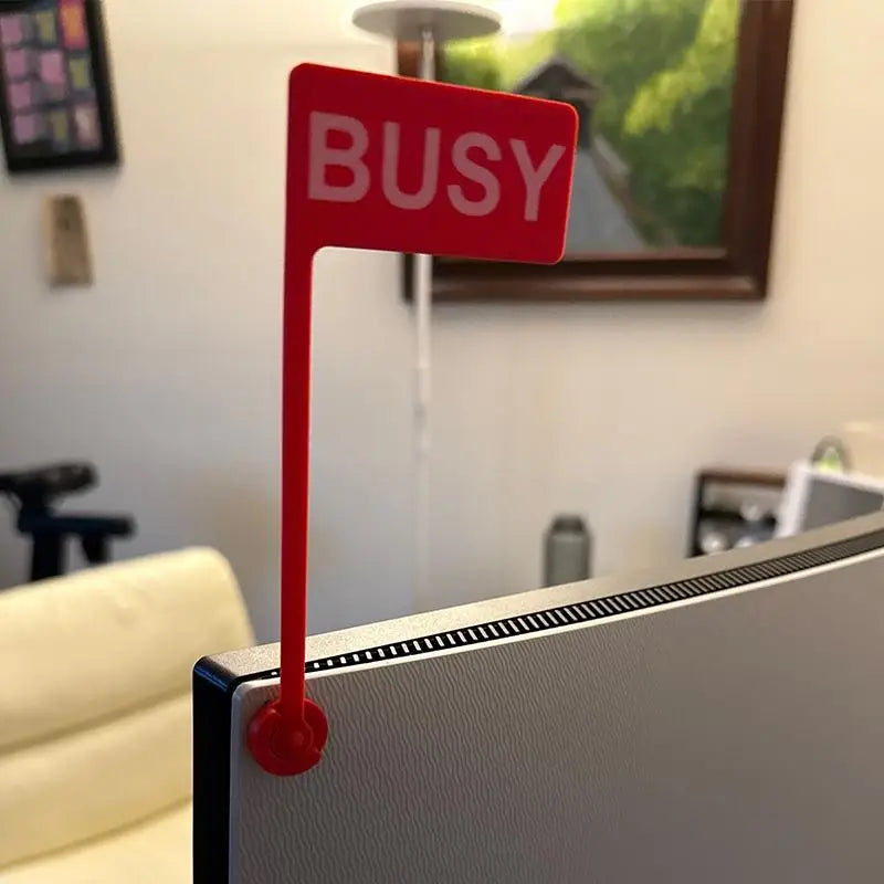 Monitor Busy Flag Desk Sign