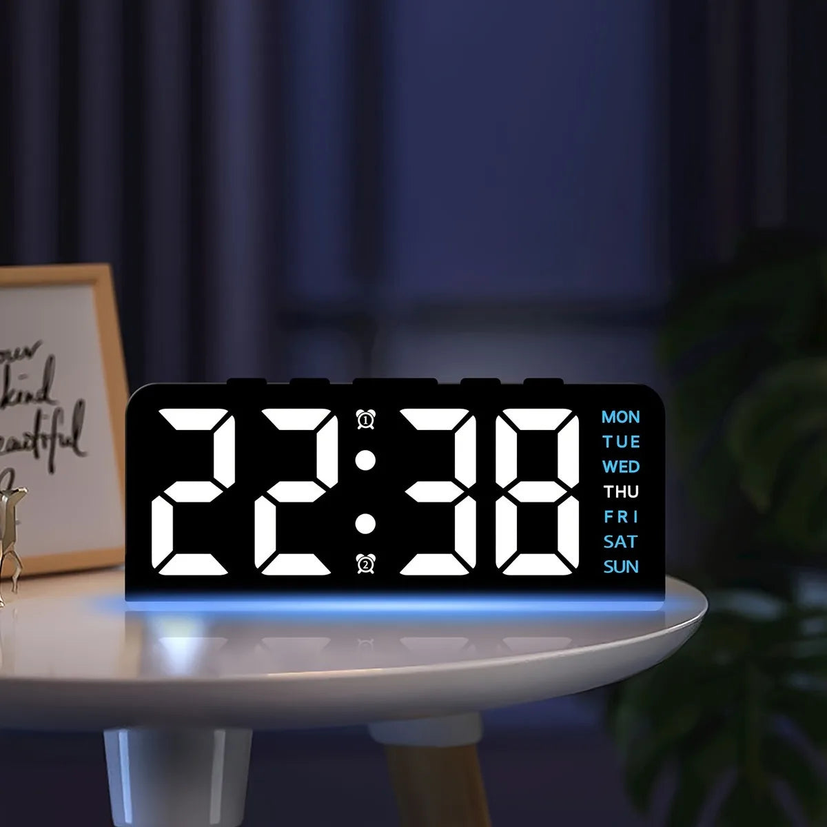 Crown LED Alarm Clock with Mood Light