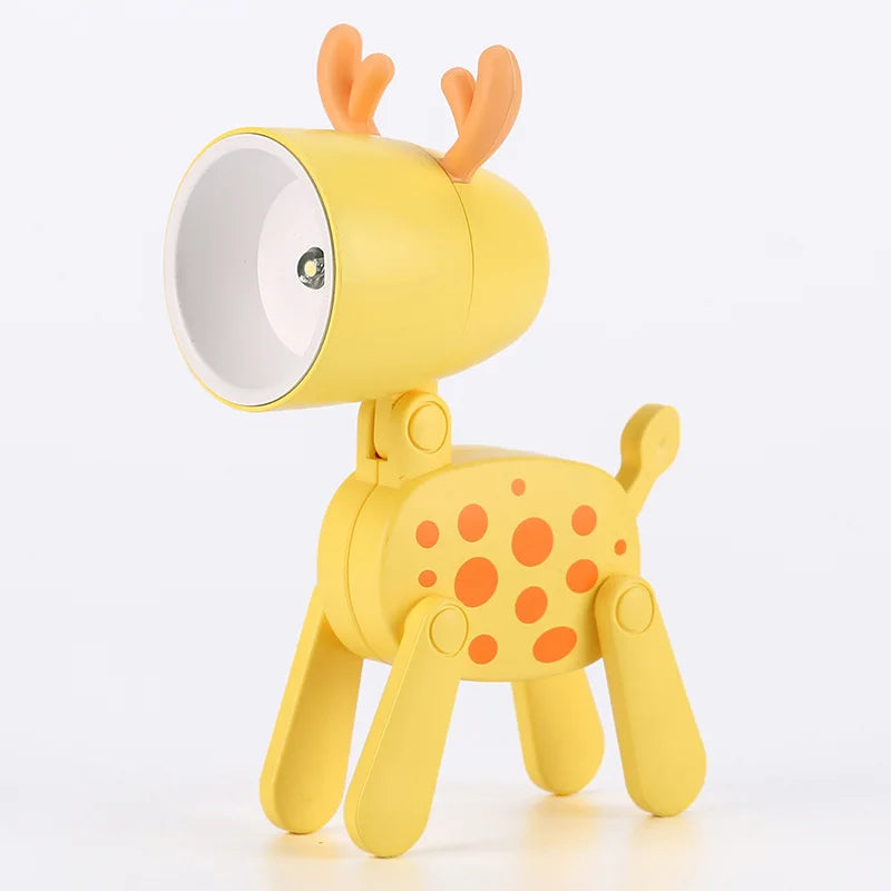 Folding Dog and Deer Mini Desk Lamp
