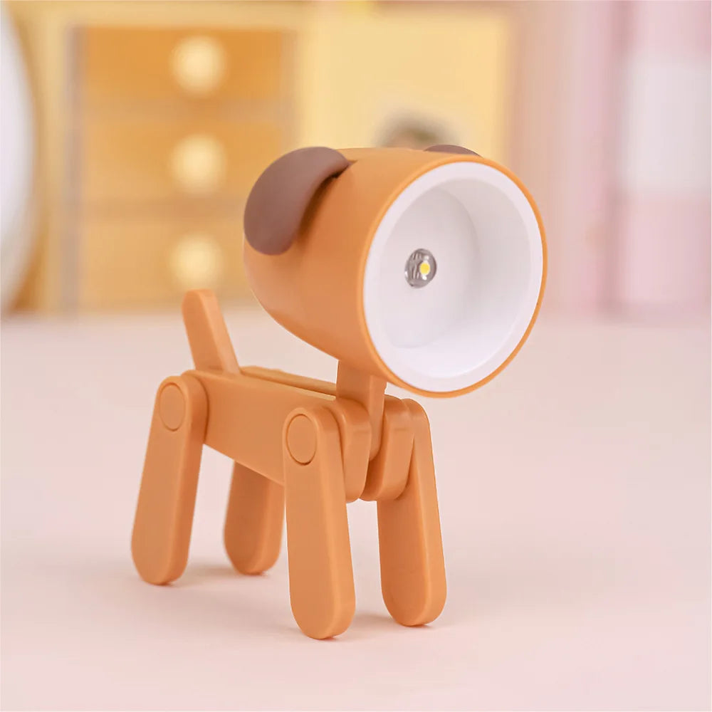 Folding Dog and Deer Mini Desk Lamp
