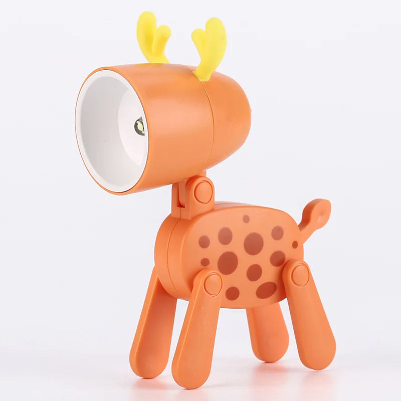 Folding Dog and Deer Mini Desk Lamp