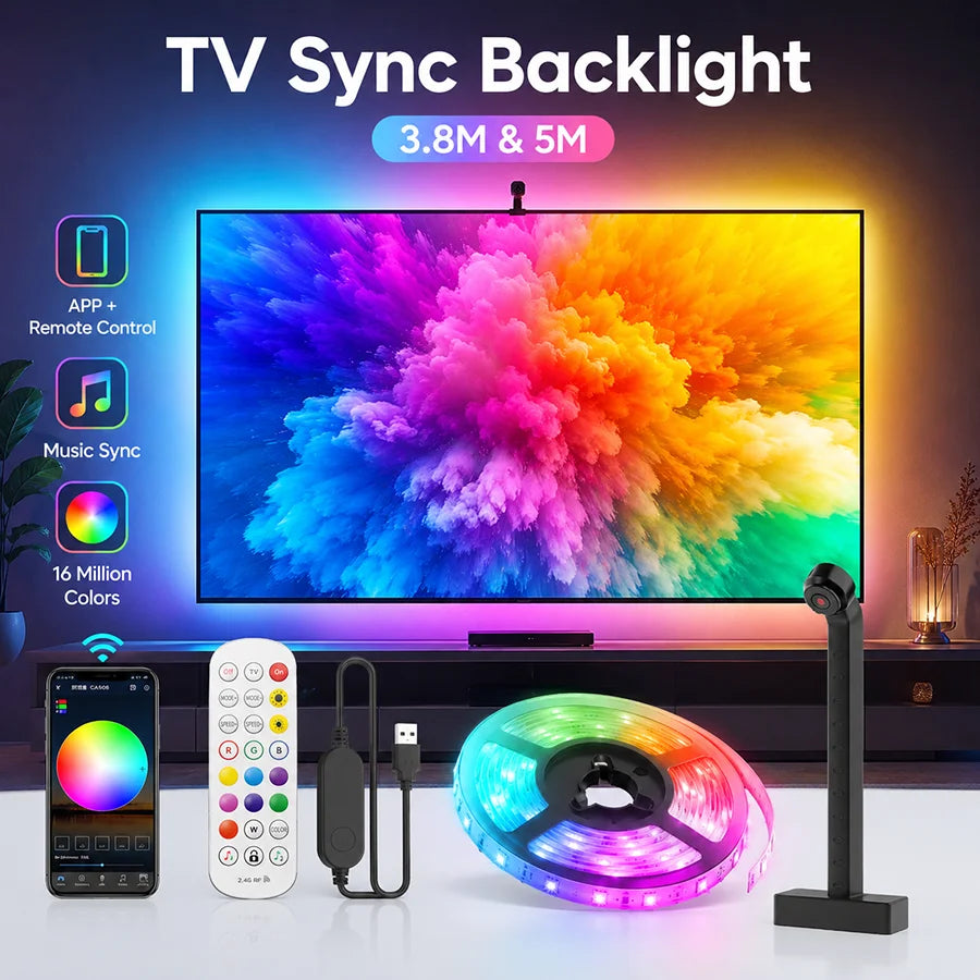 TV Sync RGBIC Backlight with Camera
