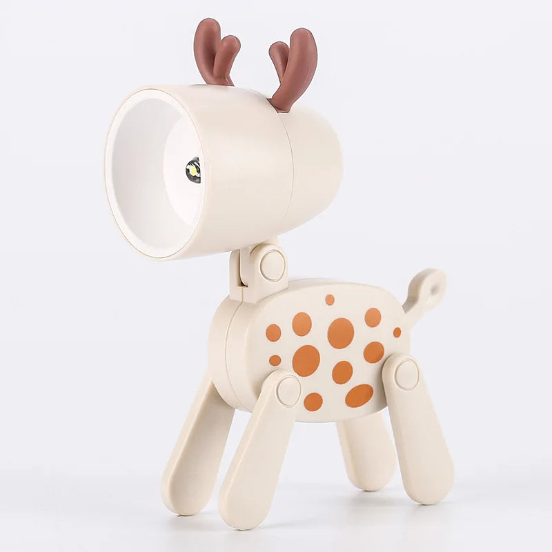 Folding Dog and Deer Mini Desk Lamp