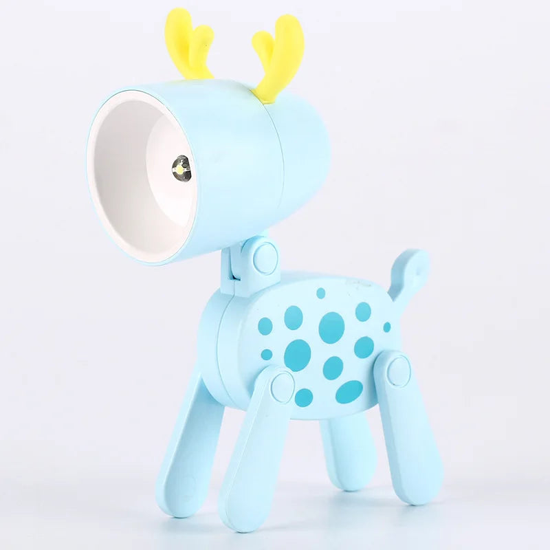 Folding Dog and Deer Mini Desk Lamp