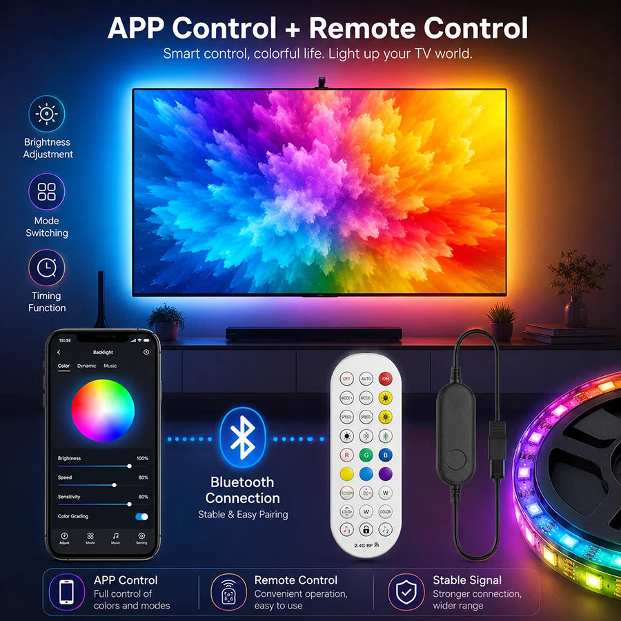 TV Sync RGBIC Backlight with Camera
