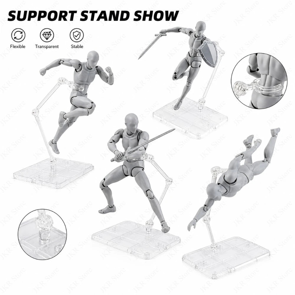 Clear Acrylic Action Figure Stand