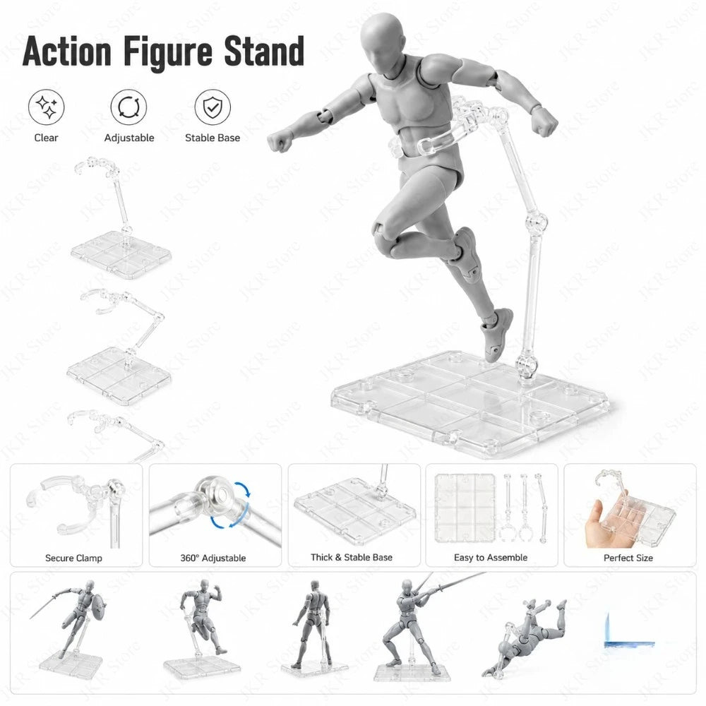 Clear Acrylic Action Figure Stand