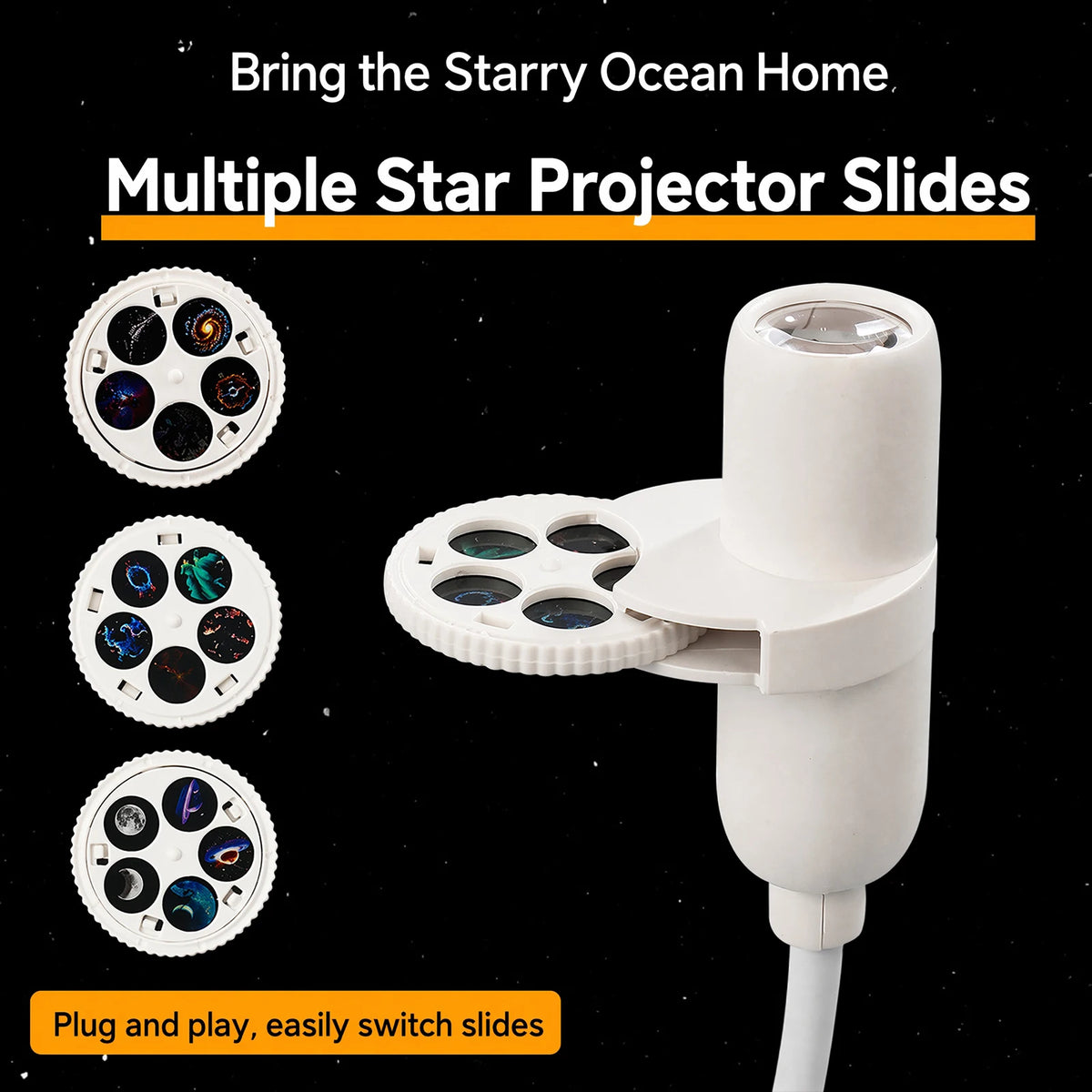 Rotating Moon and Stars Projector