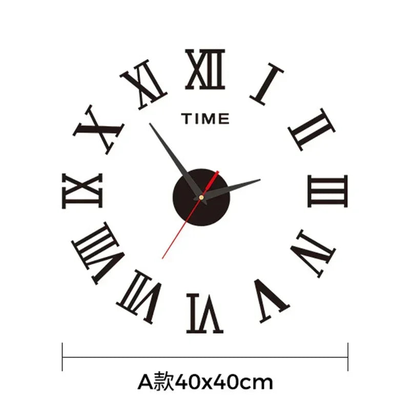 Large 3D DIY Wall Sticker Clock