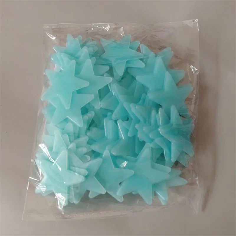 3D Glow-in-the-Dark Star Stickers 50pcs