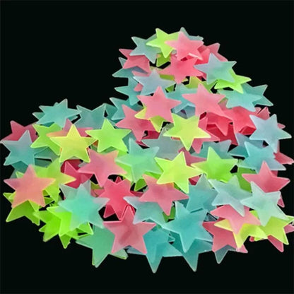 3D Glow-in-the-Dark Star Stickers 50pcs