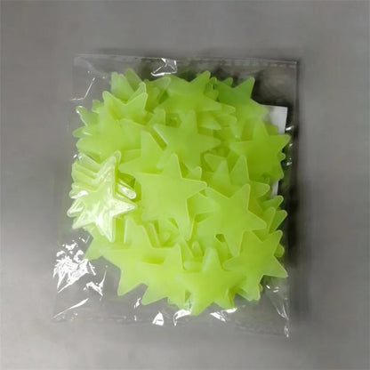 3D Glow-in-the-Dark Star Stickers 50pcs