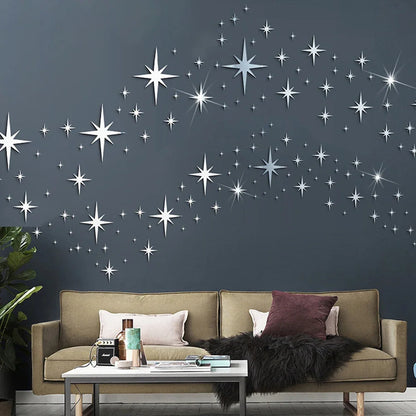 Acrylic Star Mirror Wall Stickers