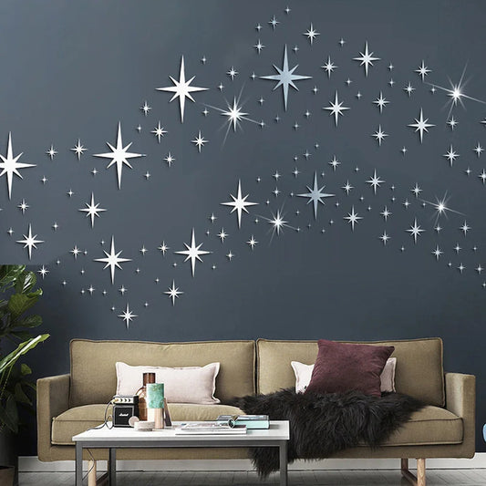 Acrylic Star Mirror Wall Stickers