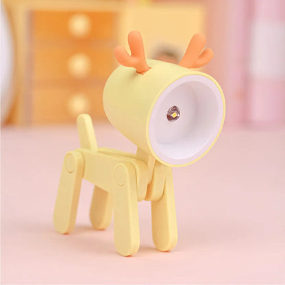 Folding Dog and Deer Mini Desk Lamp