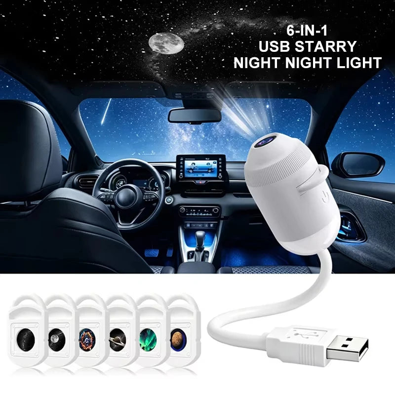 USB Car Starry Sky Projector