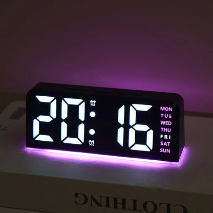 Crown LED Alarm Clock with Mood Light