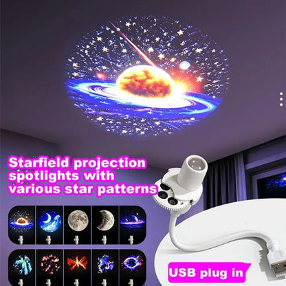 Flexible Neck Star Projector Light