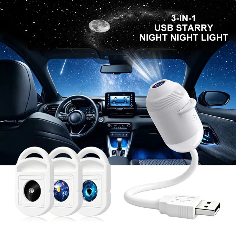 USB Car Starry Sky Projector