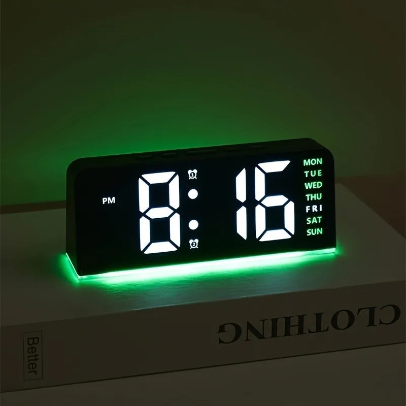 Crown LED Alarm Clock with Mood Light