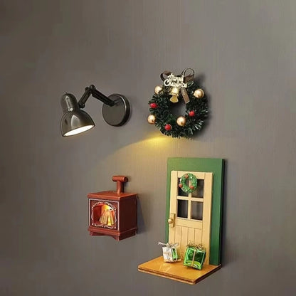 Mini Fireplace Fridge Magnet Light