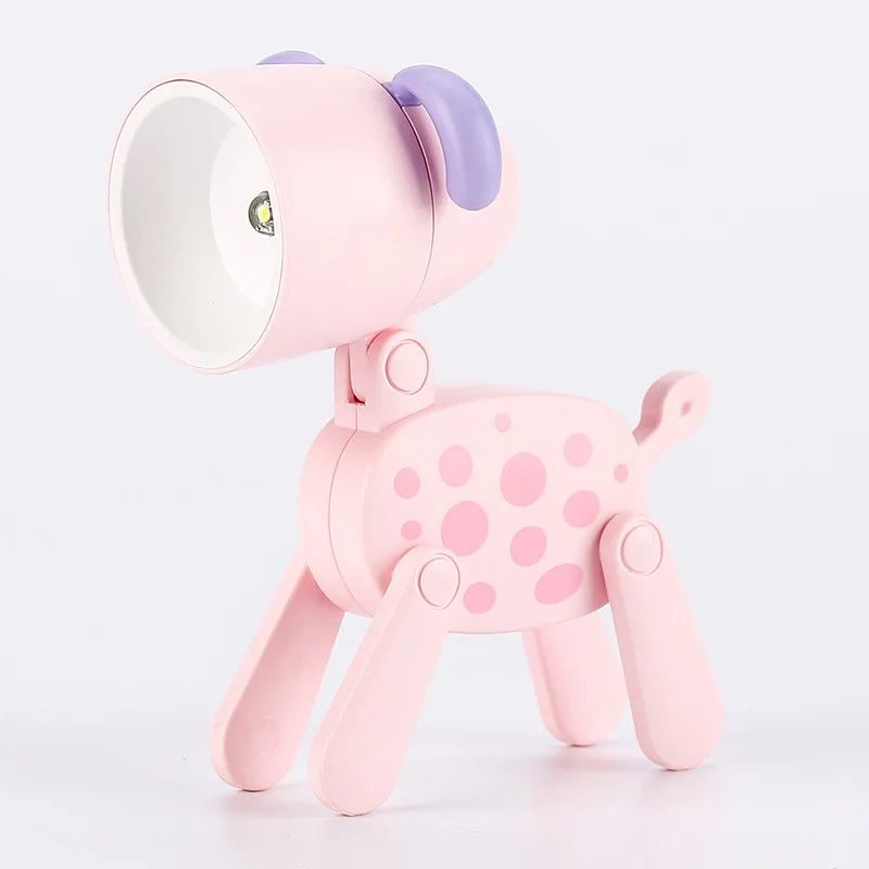 Folding Dog and Deer Mini Desk Lamp