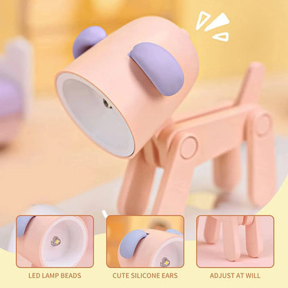 Folding Dog and Deer Mini Desk Lamp