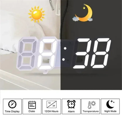 LED Digital Wall and Desk Clock