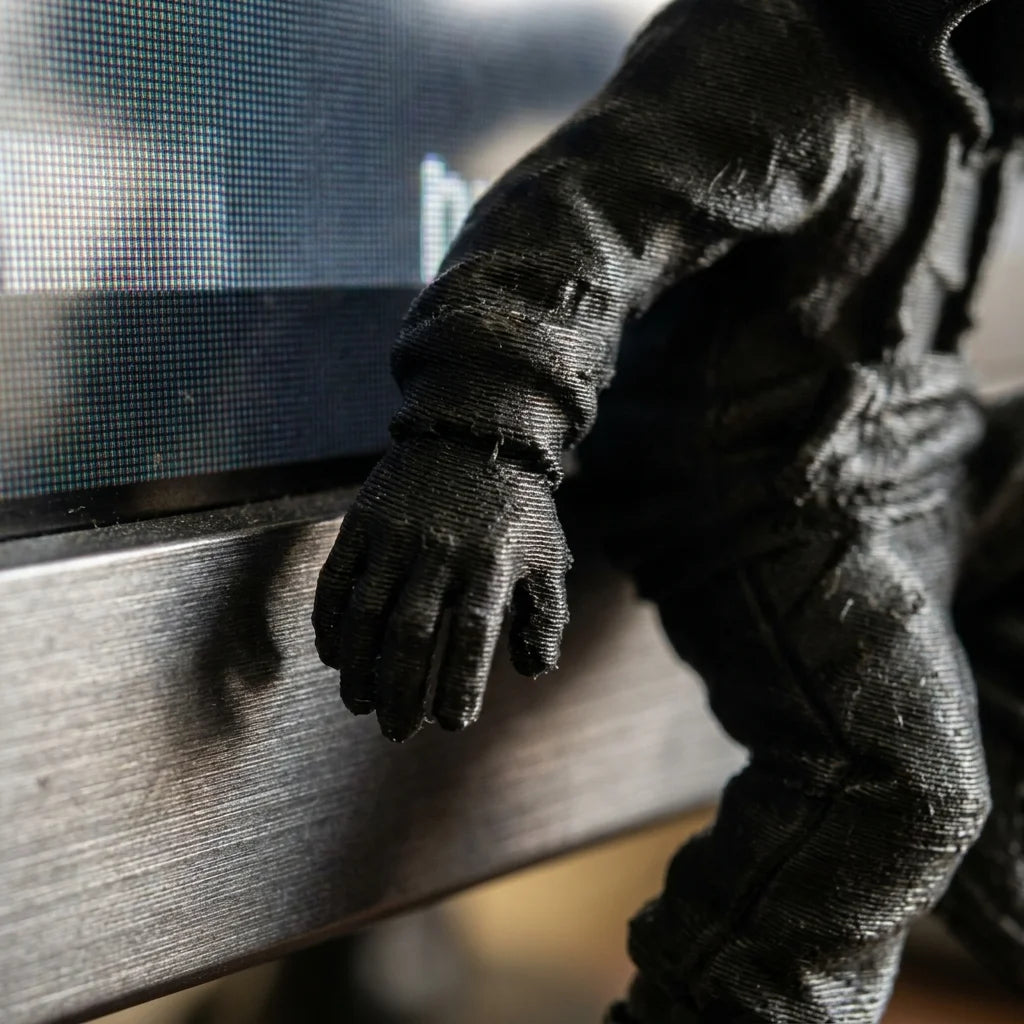 Hooded Climber Monitor Figurine