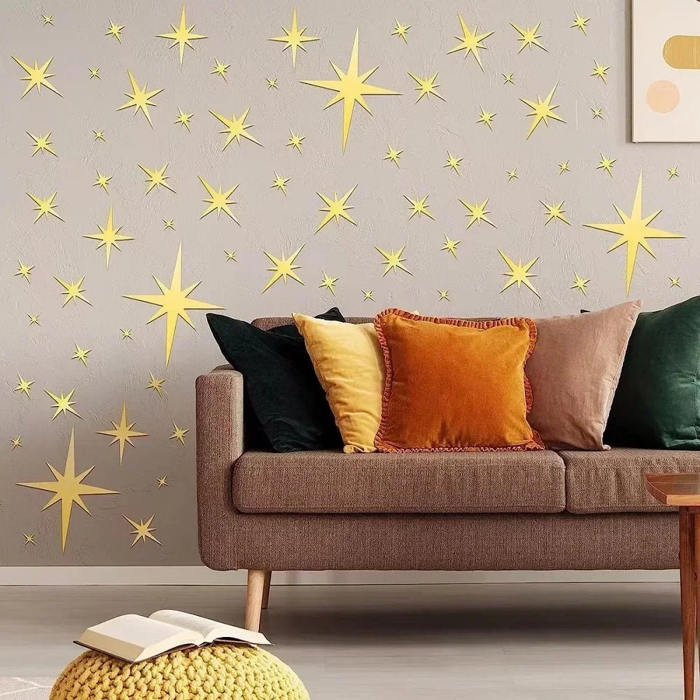 Acrylic Star Mirror Wall Stickers