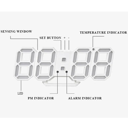 LED Digital Wall and Desk Clock