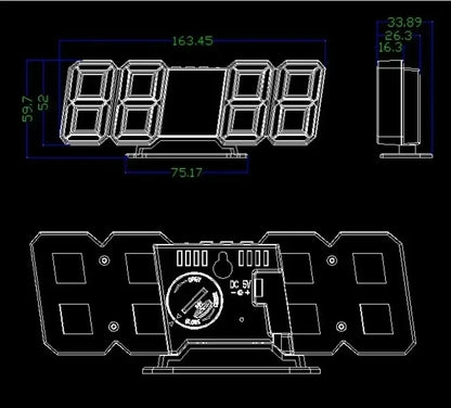 LED Digital Wall and Desk Clock