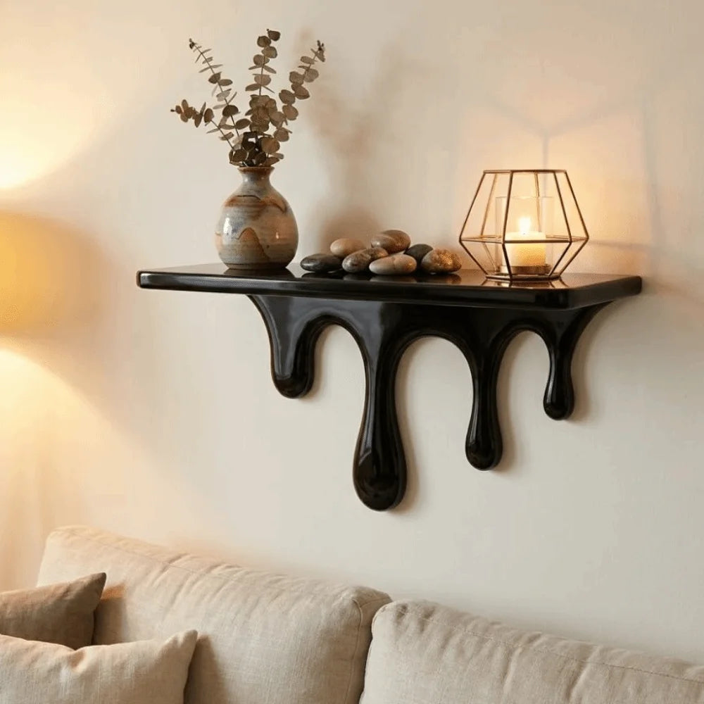 Melting Drip Floating Wall Shelf