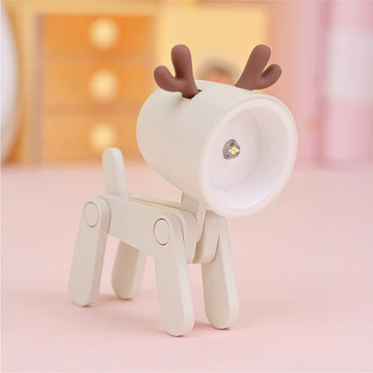Folding Dog and Deer Mini Desk Lamp