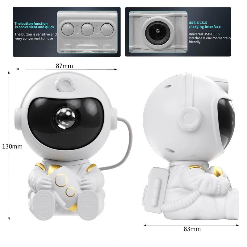 Astronaut Rocket Galaxy Projector