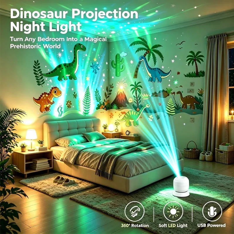 Dinosaur Forest Rotating Projection Light