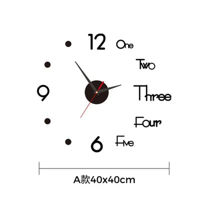 Large 3D DIY Wall Sticker Clock