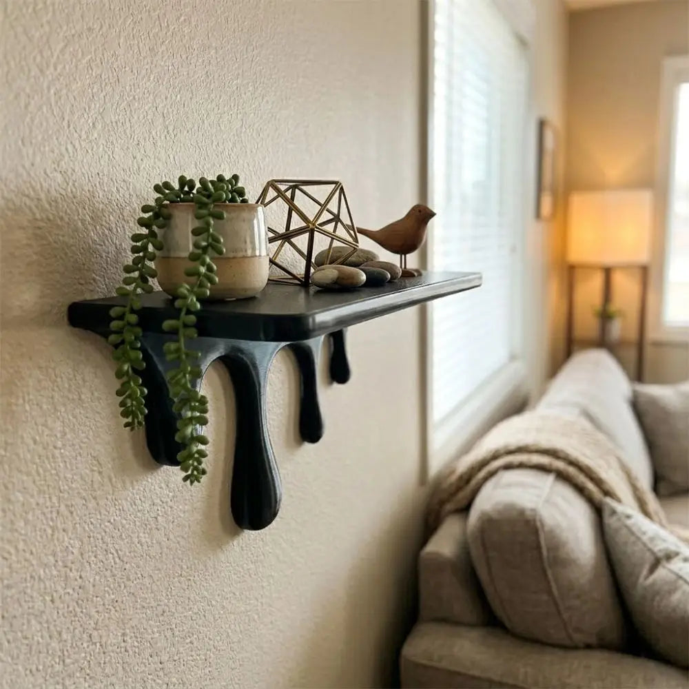 Melting Drip Floating Wall Shelf