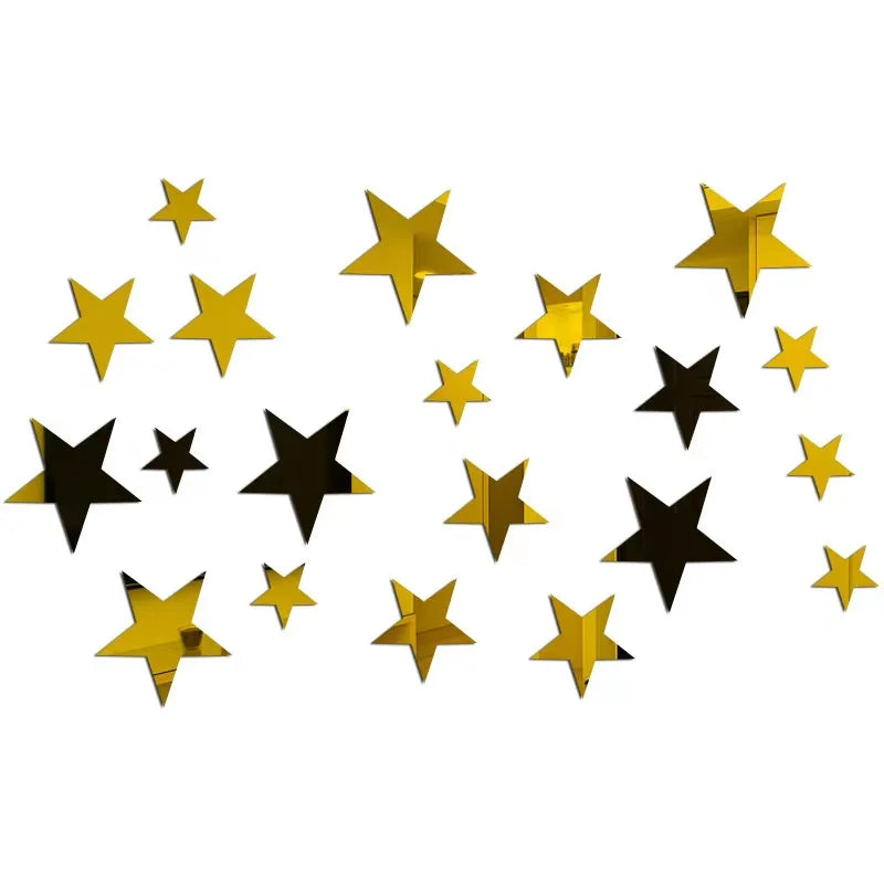 Acrylic Star Mirror Wall Stickers