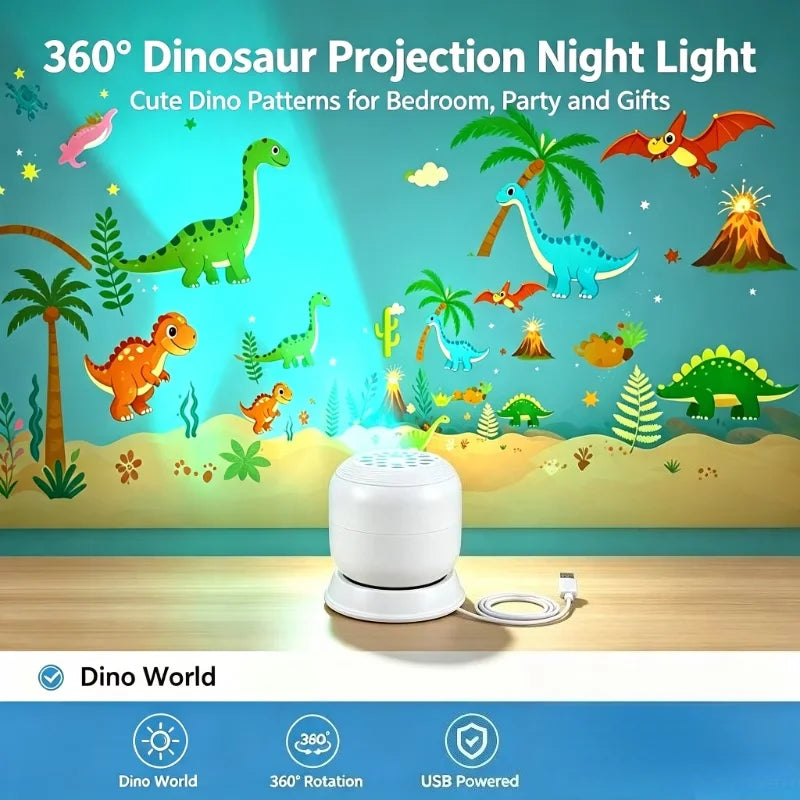 Dinosaur Forest Rotating Projection Light