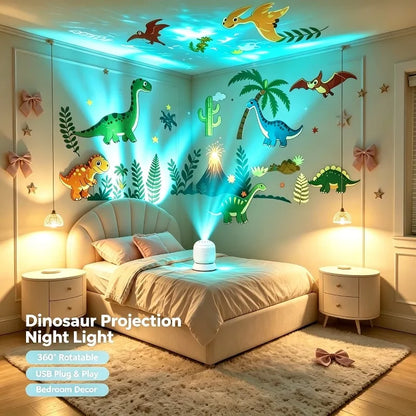 Dinosaur Forest Rotating Projection Light