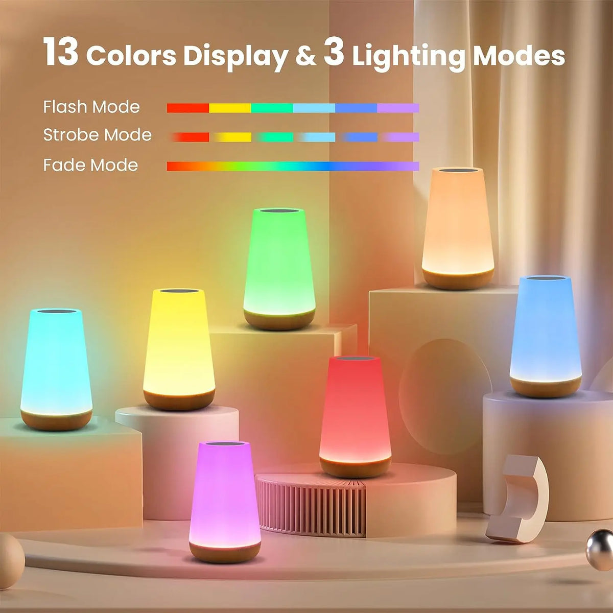 13-Color Touch Bedside Lamp