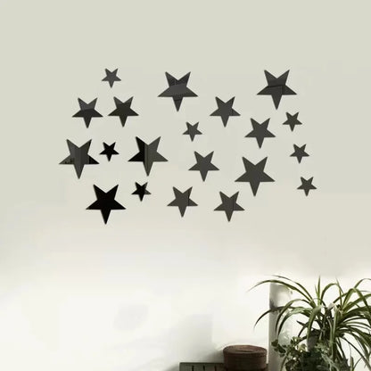 Acrylic Star Mirror Wall Stickers