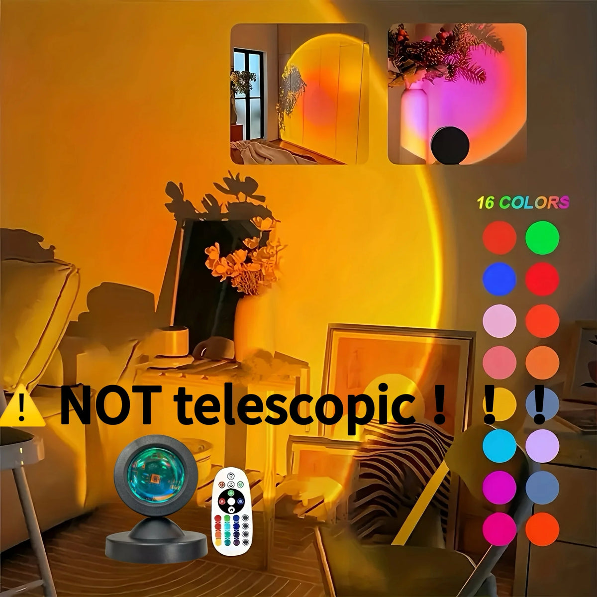 16-Color Sunset Projection Light