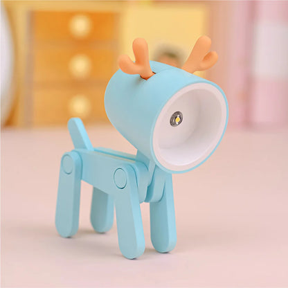 Folding Dog and Deer Mini Desk Lamp