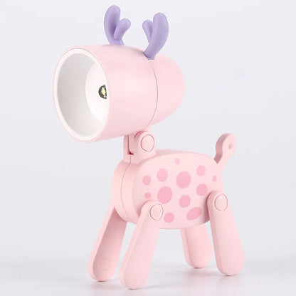 Folding Dog and Deer Mini Desk Lamp