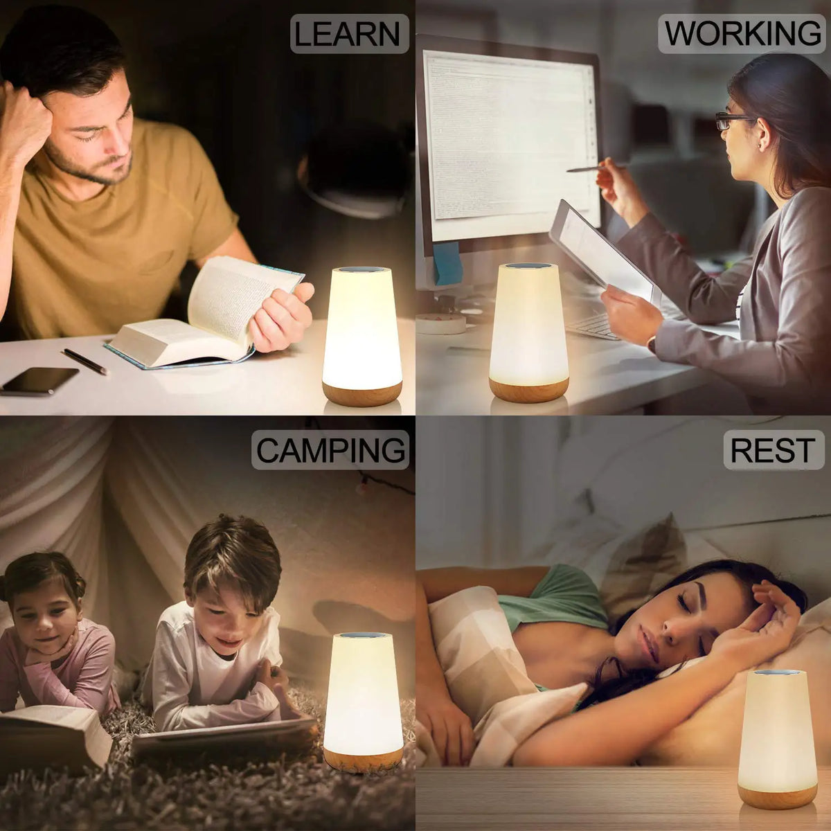 13-Color Touch Bedside Lamp