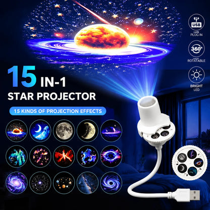 Rotating Moon and Stars Projector